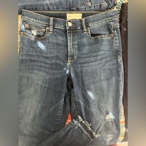 gap destructed ankle length jeans